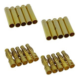 Conector Bullet Gold 4mm Motor Esc Banana Plug 10 Pares Rc