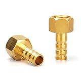 Conector De Mangueira De Latão Com Rosca Fêmea BSP De 1-2- E 19- Para Encaixe De Tubo- 4- 6- 8- 10 E 19- E Adaptador De Junta De Encaixe- 1-2-- 6 Mm