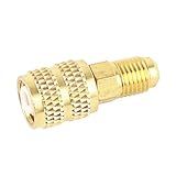 Conector De Mangueira R410A HVAC A C 1 4 Polegadas Macho SAE Para 5 16 Polegadas Fêmea SAE Adaptador Mini Adaptador Split Para R410A Mini Split System Ar Condicionado HVAC E R410A Externo 1 4SAE Interno 5 16SAE 
