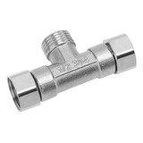 Conector De Tubo De 3 Vias Encaixe Em Mangueira De Aço Inox