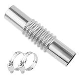 Conector De Tubo De Escape Com Braçadeiras De Tubo Kit De Escapamento De Tubo De Cotovelo Reto Para Tubos De Escape De Substituição Automotiva Acessórios Universais Para Carro Tubo Flexível De Escapamento Para Aquecedor De Ar Diesel Reto 