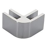 Conector De Vidro Cromado CRL De Alumínio Anodizado Bidirecional De 90 Graus E214A