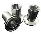 Conector De Virola De Solda Sanitária De Aço Inoxidável OD 304 De 1 5 1 Cm Fêmea BSP X 50 5 Mm Encaixe De Tubulação