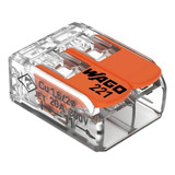 Conector Emenda Compacto Wago 221 412 4mm 2 Pólos 100 Peças