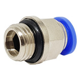 Conector Engate Rápido Tubo Pu 10mm X Rosca 1 4 Bsp 10pçs