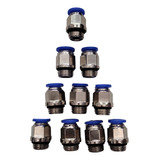 Conector Engate Rápido Tubo Pu 8mm X 1 4 Rosca Bsp 10 Pçs