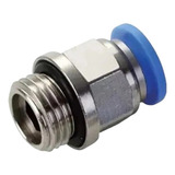 Conector Engate Rápido Tubo Pu 8mm X 1 4 Rosca Bsp 4 Pçs