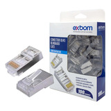 Conector Exbom Blindado Rj45 Cat5 Cat5e Pacote C 100 Un