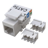 Conector Fêmea Rj45 Keystone Cat5e Branco Com 10 Unidades