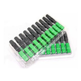 Conector Fibra Óptica Verde Sc apc 100 Unidades Nf gabaritos