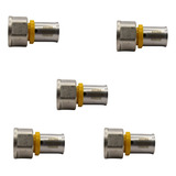 Conector Gás Tubo Pex Prensar 16mm X 1 2 Fêmea Astra 05 Pçs