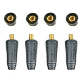 Conector Inversora De Solda 9mm Kit 4 Machos 4 Fêmea