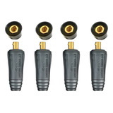 Conector Inversora De Solda 9mm Kit 4 Machos 4 Fêmea