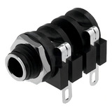 Conector Jack P10 Mono Fêmea Para Caixa De Som Áudio