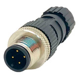 Conector M12 À Prova D água Macho 4 Vias Mb12maaff04st