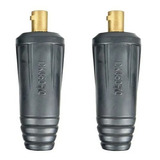 Conector Macho Cabo Máquina Solda 13mm Engate Rápido 2 Pçs