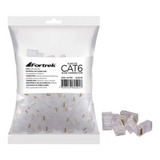 Conector Macho Cat6e Rj45 Fortrek Pacote C 100 Unidades