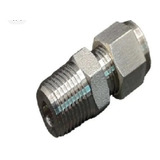 Conector Macho Dupla Anilha Aço Inox 1 4 O d X 1 4npt