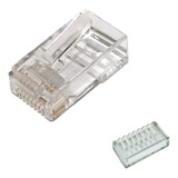 Conector Macho Rj 45 Cat 6 Com Guia Pacote Com 100 Unid
