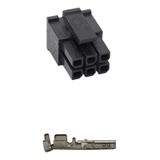Conector Micro Fit Fêmea 6 Vias Terminais 50 Kits