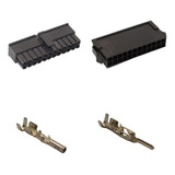 Conector Micro Fit Macho E Fêmea 24 Vias Terminais 10 Kits