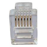 Conector Modular Rj 11 6x6 Vias P ks Telefonia Kit 6 peças