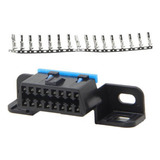 Conector Obd2 Fêmea 16 Pinos C Suporte Painel E Terminais