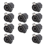Conector Painel Fêmea Xlr Trs Wireconex Kit 10 Unidades