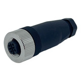 Conector Para Sensor M12 4 Pinos Femea Reto Pg7 250v 4a Ip67