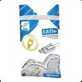 Conector Pier Telecom Plug Rj45 De Passagem Cat5e Ez Crimp Pct Com 10 Peças