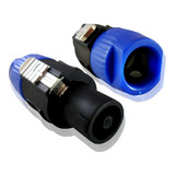 Conector Plug Speakon Macho E Fêmea Com Travas O Par
