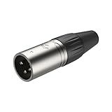 Conector Plug XLR Macho Profissional Roxtone RX3MP NT