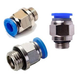Conector Pneumático 1 4 X 8mm Para Mangueira Pu 10 Unid