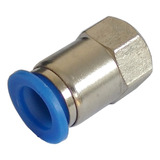 Conector Pneumático Reta Fêmea 10mm X 1 4 Bsp Kit 4 Unid