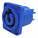 Conector Powercon De Painel Azul