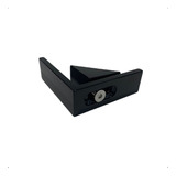 Conector Preto União De Canto 90 Para Guarda Corpo Vidro