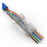 Conector Rede Ez rj45 Vazado Cat5e 100un Exbom Cont rj45c100