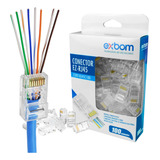 Conector Rede Ez rj45 Vazado Cat5e 100un Exbom Cont rj45c100