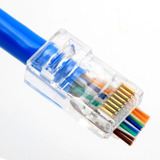 Conector Rede Ez rj45 Vazado Pack 100 Unidades