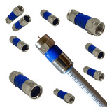 Conector Rg6 De Compressão Profissional Cabo Coaxial 50pç