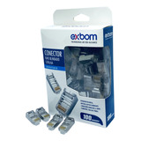 Conector Rj45 Blindado Macho Cat6 De Rede Gigabit Nfe 100un