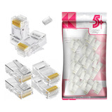 Conector Rj45 Cat 6 Pacote 20 Unidades C Guia Chip Sce