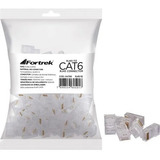 Conector Rj45 Cat6 Fortrek Macho Pacote C 100 Unidades