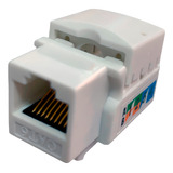 Conector Rj45 Femea Cat6 Branco Keystone Pacote C 10pçs