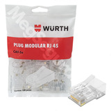 Conector Rj45 Kit Pacote 100 Cat5e Cabo Rede Plug Wurth