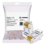 Conector Rj45 Macho 112 Cat6 Fortrek Pacote C 100 Unidades