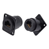 Conector Rj45 Rack De Painel Fêmea Preto Cat6