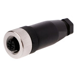 Conector Sensor M12 Pnp Ou Npn 4 Pinos Femea Reto