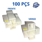 Conector Soquete Plug Porta Relê 5 Via 100 Unidades Branco
