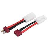 Conector Tipo T Pistola De Ar 2 Unidades Conjunto T Plug Fêmea Para Tamiya Macho Cabo T Plug Macho Para Tamiya Fêmea Cabo Jaqueta De Silicone RC Drone Bateria 5cm Comprimento